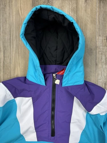 Baseball Lifestyle 101 BL101 Colorblock Pullover Jacket Blue/Purple Size S New image 2