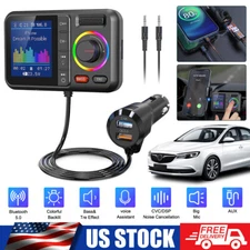 Car Bluetooth FM Transmitter Radio MP3 Wireless Adapter Hands-Free 2Port Charger