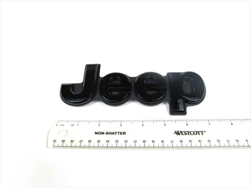 14-18 Jeep Grand Cherokee BLACK JEEP EMBLEM NAMEPLATE BADGE TAILGATE NEW MOPAR - Image 4 of 4