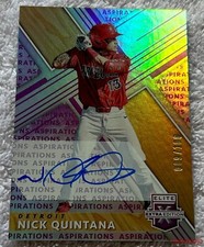 2019 Elite Extra Edition NICK QUINTANA #47 Autograph Aspiration Purple 009/100