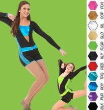 Gameplan FLO GREEN Child Small New Ballet Dance Costume Boy Short Unitard