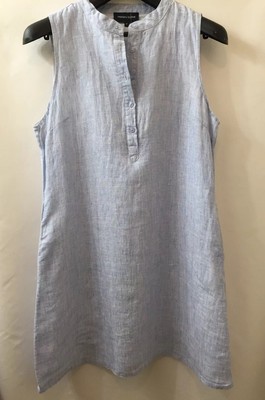 french curve linen dress