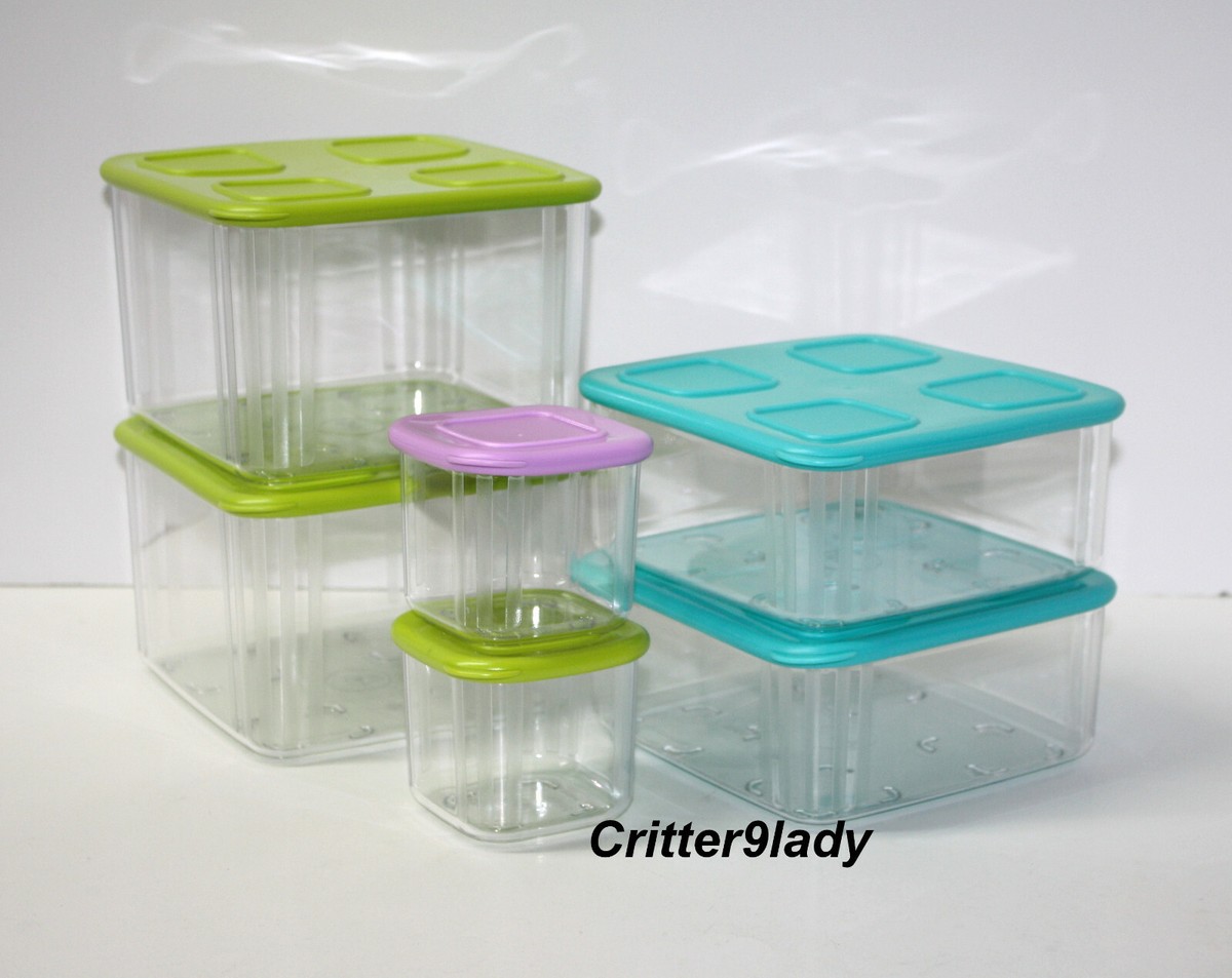 NEW Tupperware Clear Mates set of 6 for Fridge See Thru PRICE REDUCED