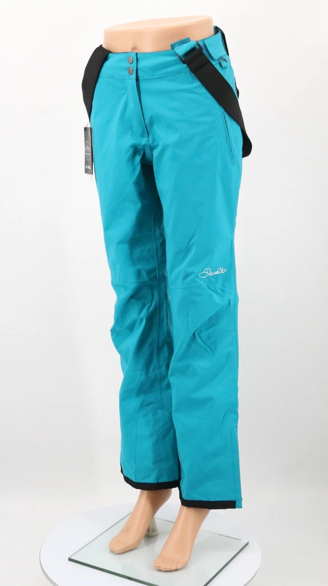 DARE 2B STAND FOR SKI PANTS WOMENS UK 10 SALOPETTES ENAMEL BLUE