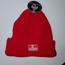 Ohio State OSU Buckeyes Cuffed lined waffle Knit Winter Beanie Hat Cap Adult NWT