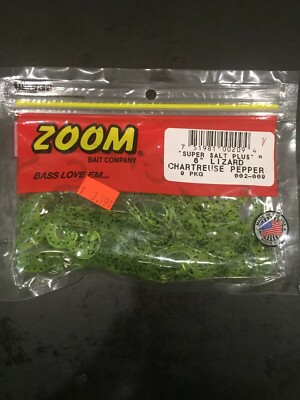 Zoom Super Salt Plus 6'' Lizard Chartreuse Pepper