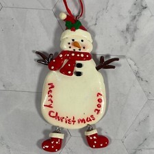 Cookie Styled Snowman Merry Christmas 2007 Tree Ornament