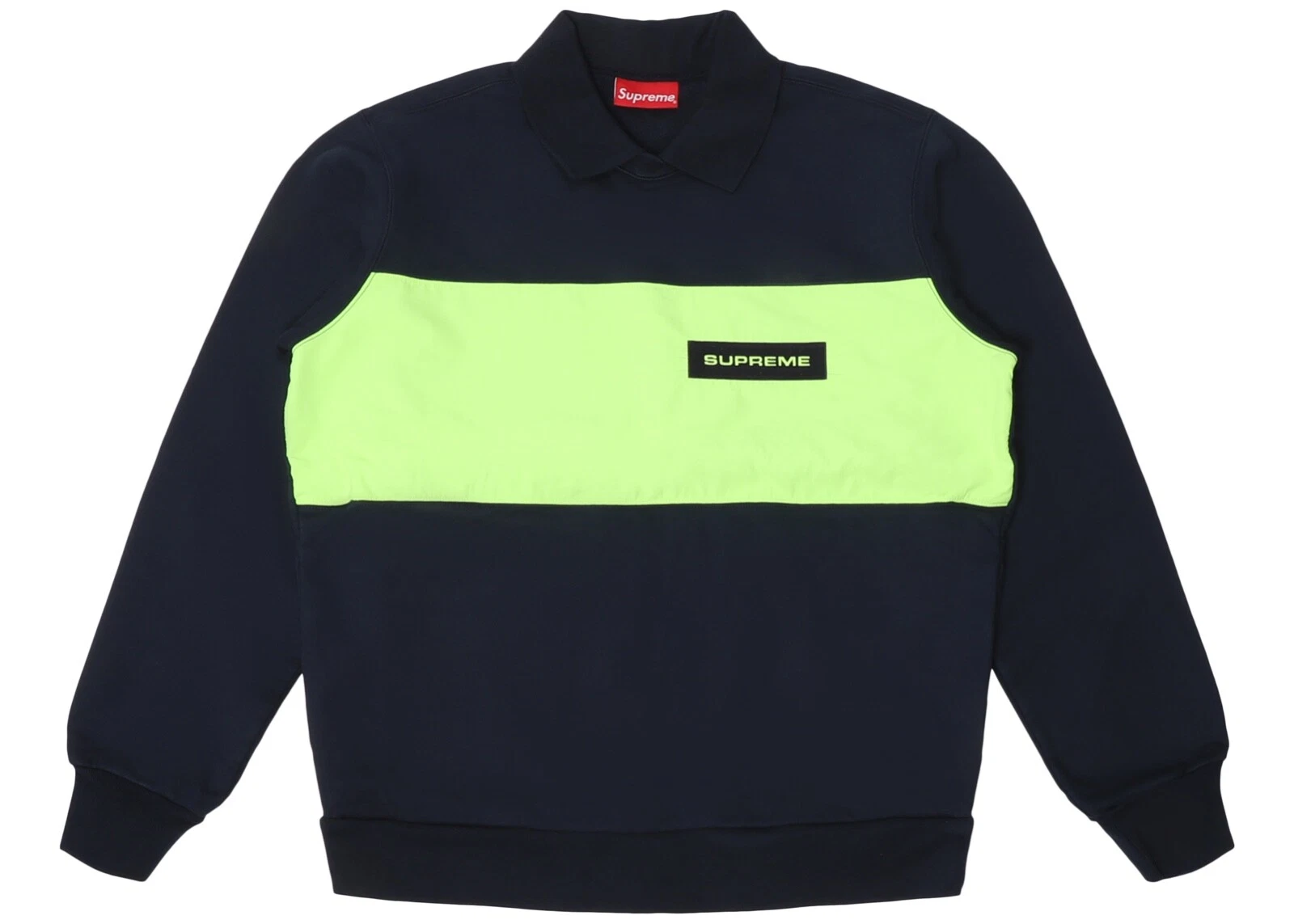 POLO SUPRÊME COL ROND BLEU MARINE   LARGE