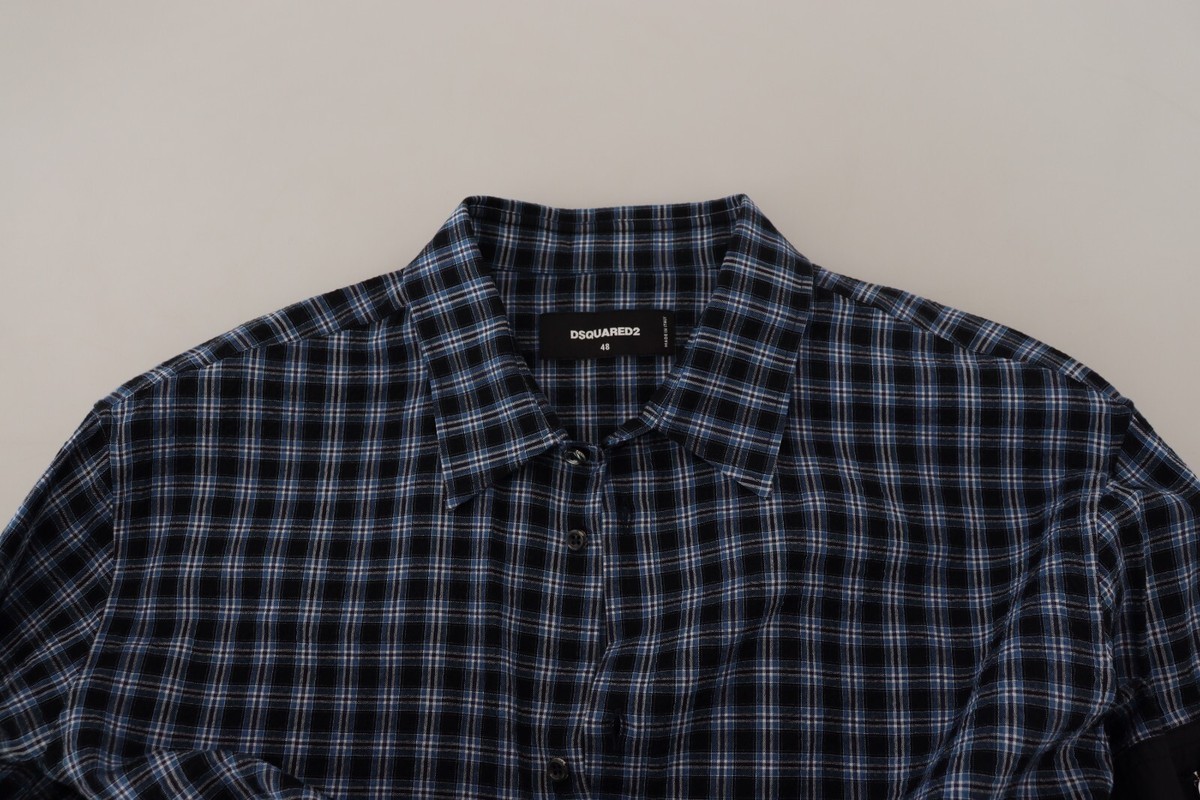 Chemise DSQUARED2 Homme Bleu Lavé - Taille M/IT48 - Coton Décontracté - Neuf Sans étiquette