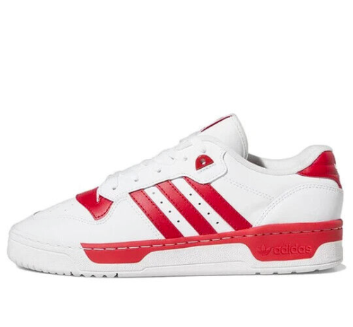 adidas Originals Rivalry Low Mens Trainers White / Power Red - Afbeelding 1 van 6