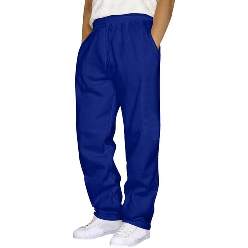 Mens Jogging Fleece Joggers Tracksuit Bottoms Trousers Gym Workout Sweat Pants - Picture 24 of 44