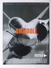 12/2003 PUB DASSAULT AVIATION SNECMA THALES RAFALE OMNIROLE FIGHTER ORIGINAL AD