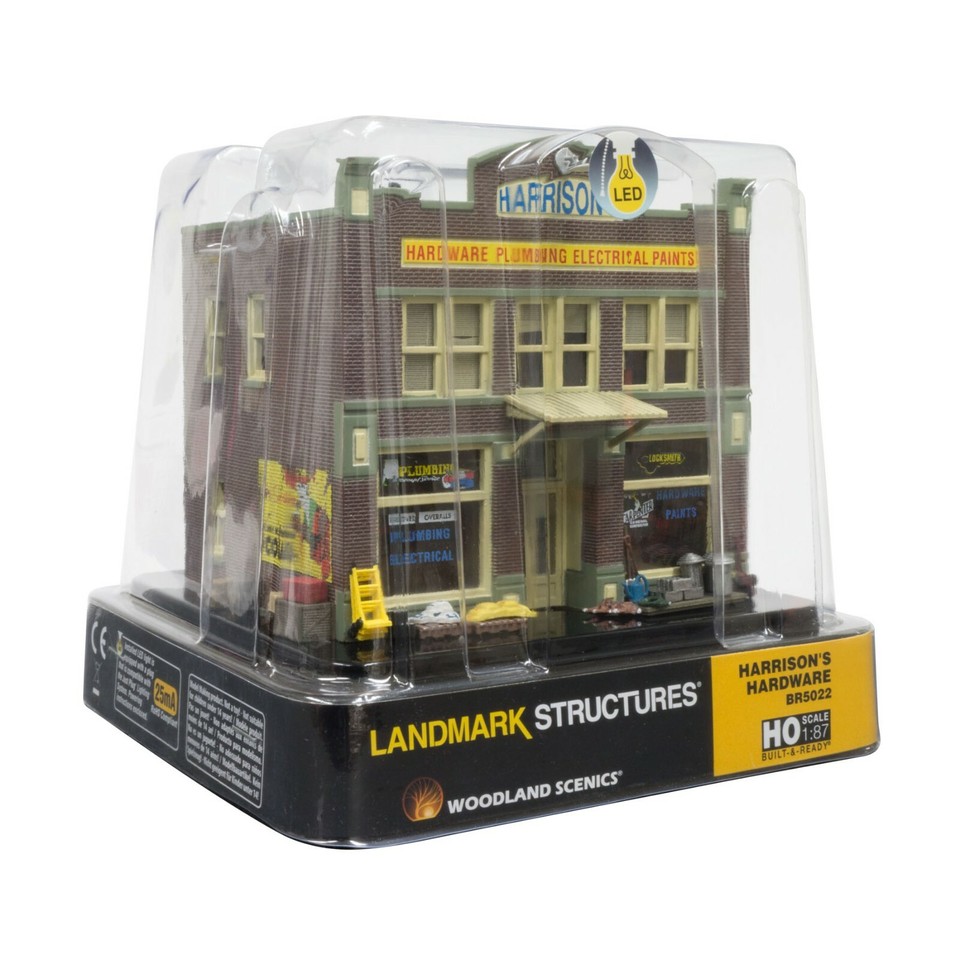 Woodland Scenics HO B/U Harrisons Hardware - BR5022 - Neuf - Bâtiment Miniature Pour Train