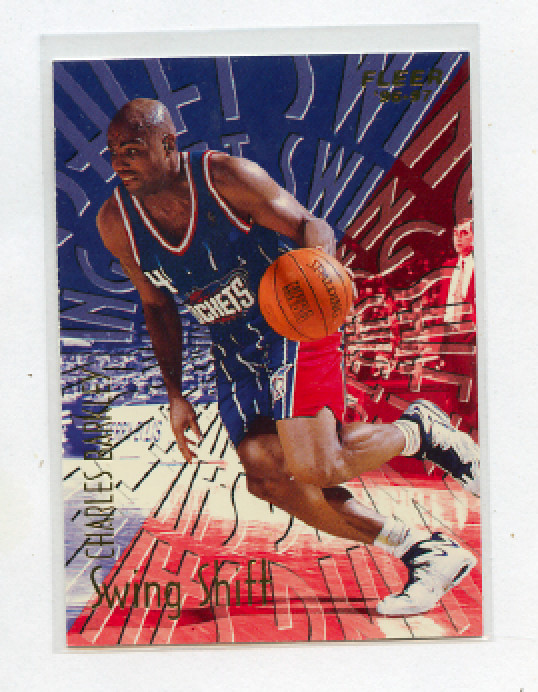 1996-97 FLEER SWING SHIFT # 2 CHARLES BARKLEY , HOUSTON ROCKETS