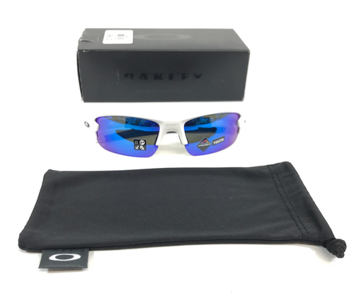 Oakley Kids Sunglasses Flak XXS OJ9008-0758 Matte White w Prizm Sapphire Lenses - Picture 2 of 13