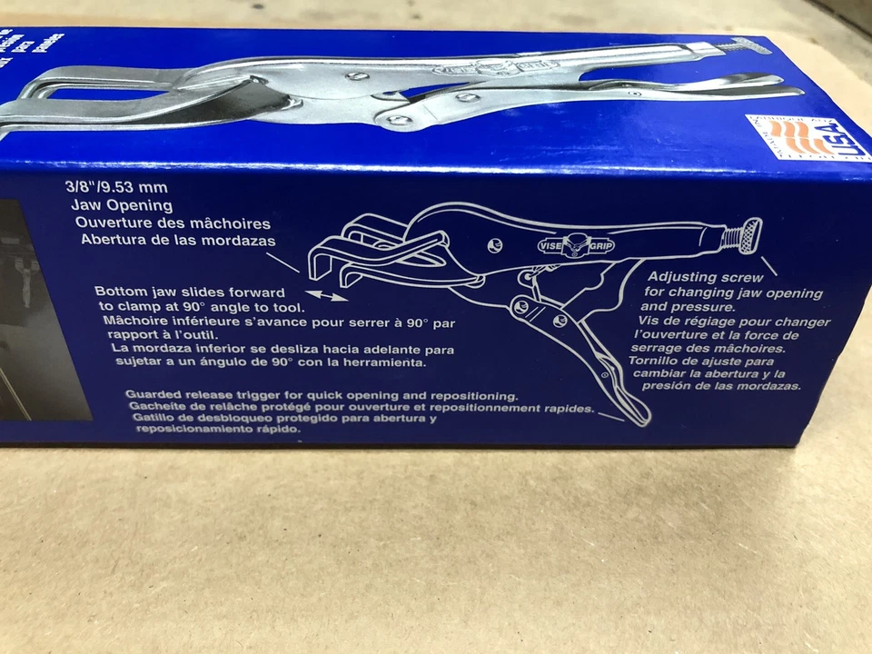 Original Vise Grip 9AC Locking Panel Clamp Made In USA USA USA USA - Image 2 of 2