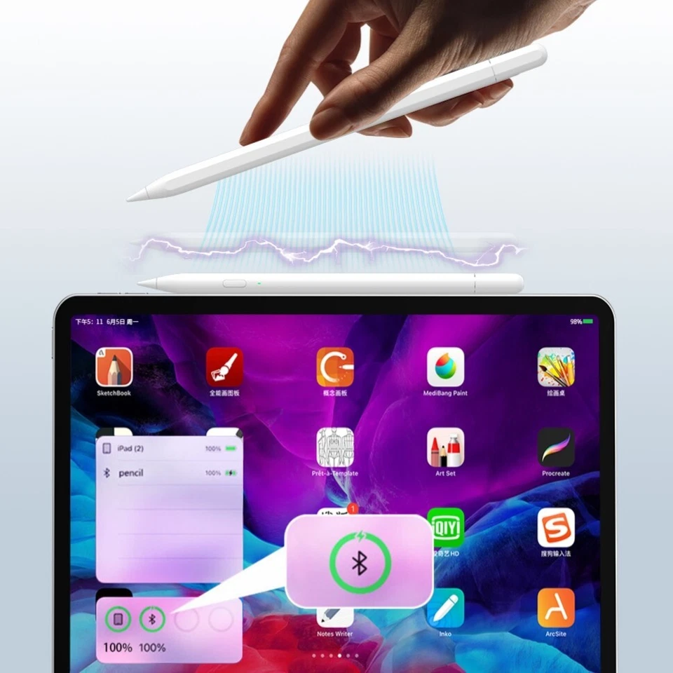 For Apple Pencil 3rd Generation Bluetooth with hidden USB-C charging port - Image 2 of 4