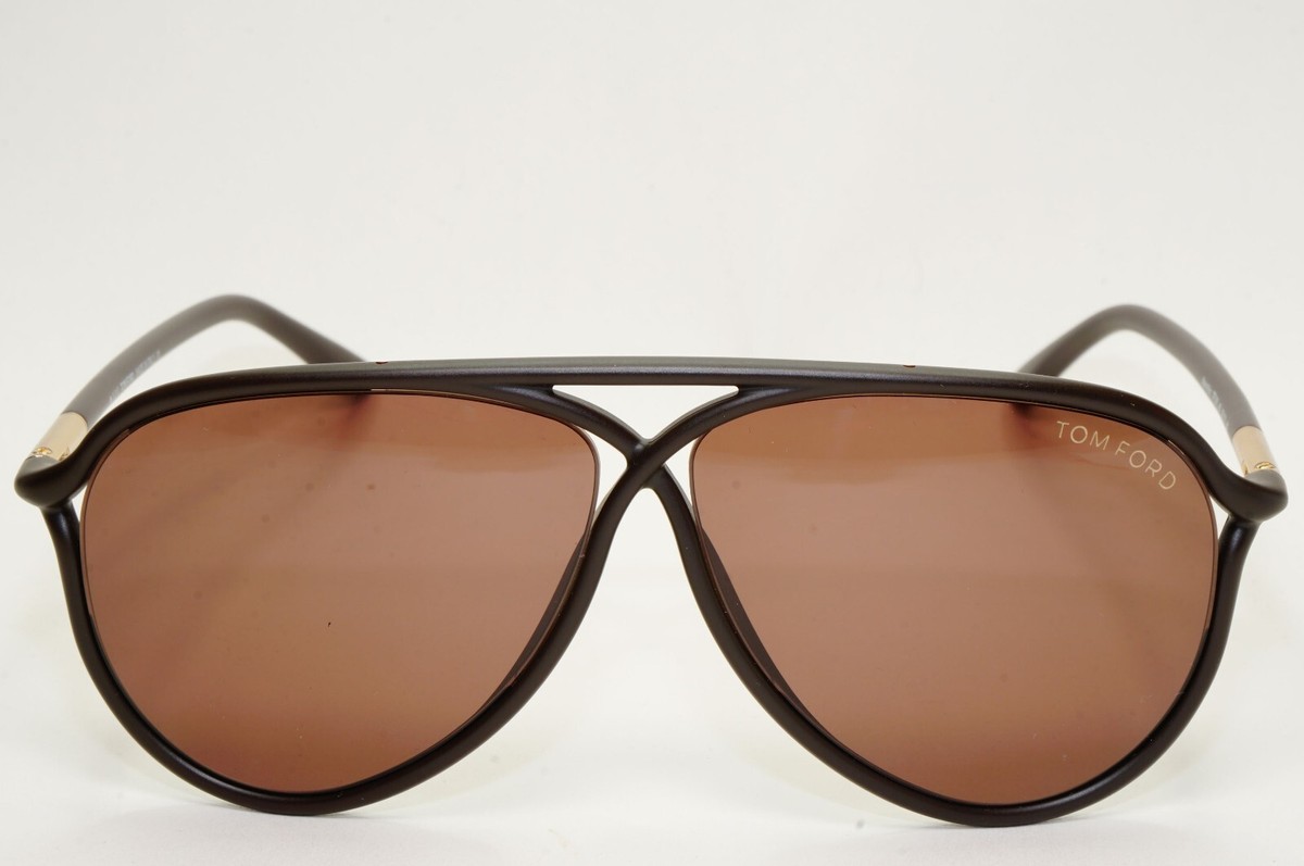 Tom Ford Sunglasses Maximillion Dark Brown Pilot Gold FT0206 TF