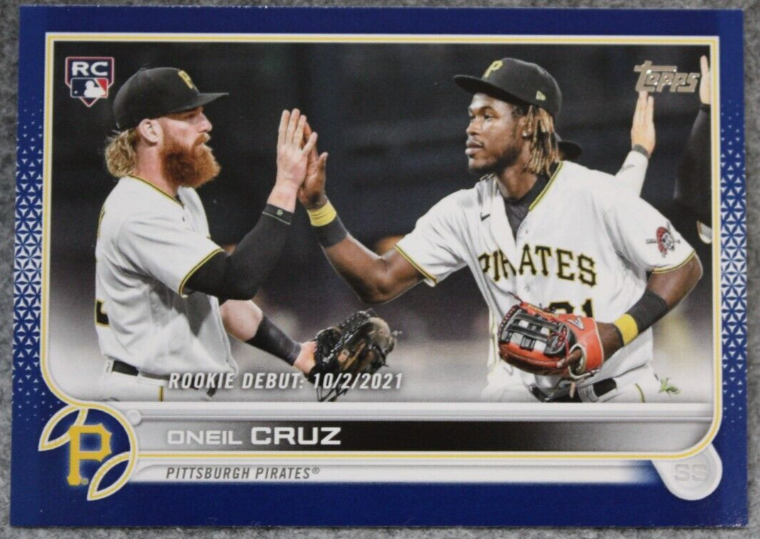 2022 Topps Update Oneil Cruz Rookie Debut US113 RC Royal Blue Parallel Pirates