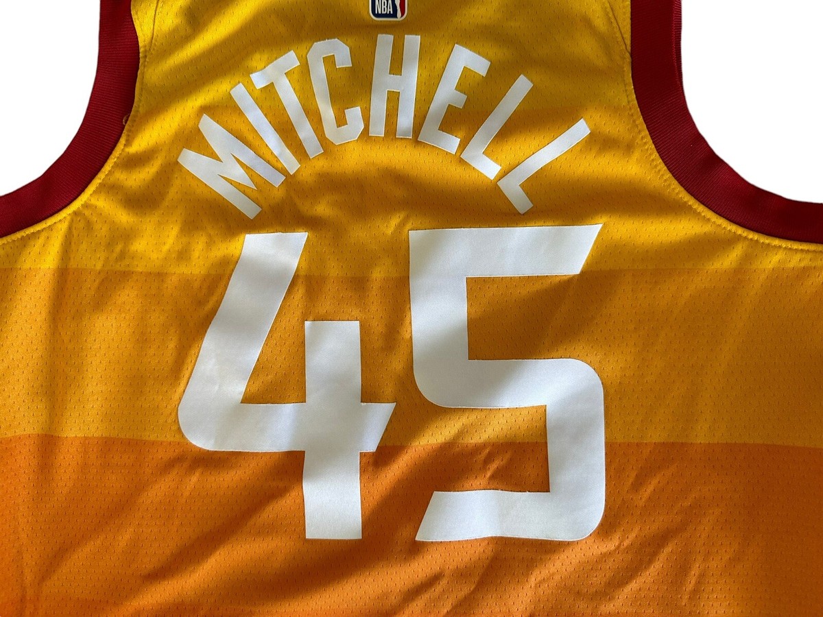 Nike Donovan Mitchell Utah Jazz #45 Orange Gradient City