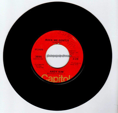 Andy Kim: Rock Me Gently / Rock Me Gently  Part II (1974 7'' 45RPM) Good Cond.