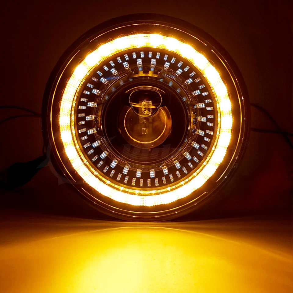 7" inch LED Projector Headlight Hi/Low + 4.5" Passing Lights For Harley Touring Foto 4 de 4