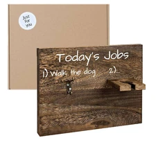 Wooden Dog Leash Holder Wall Mounted 16x12 Inch Key Accessories Organizer Holder