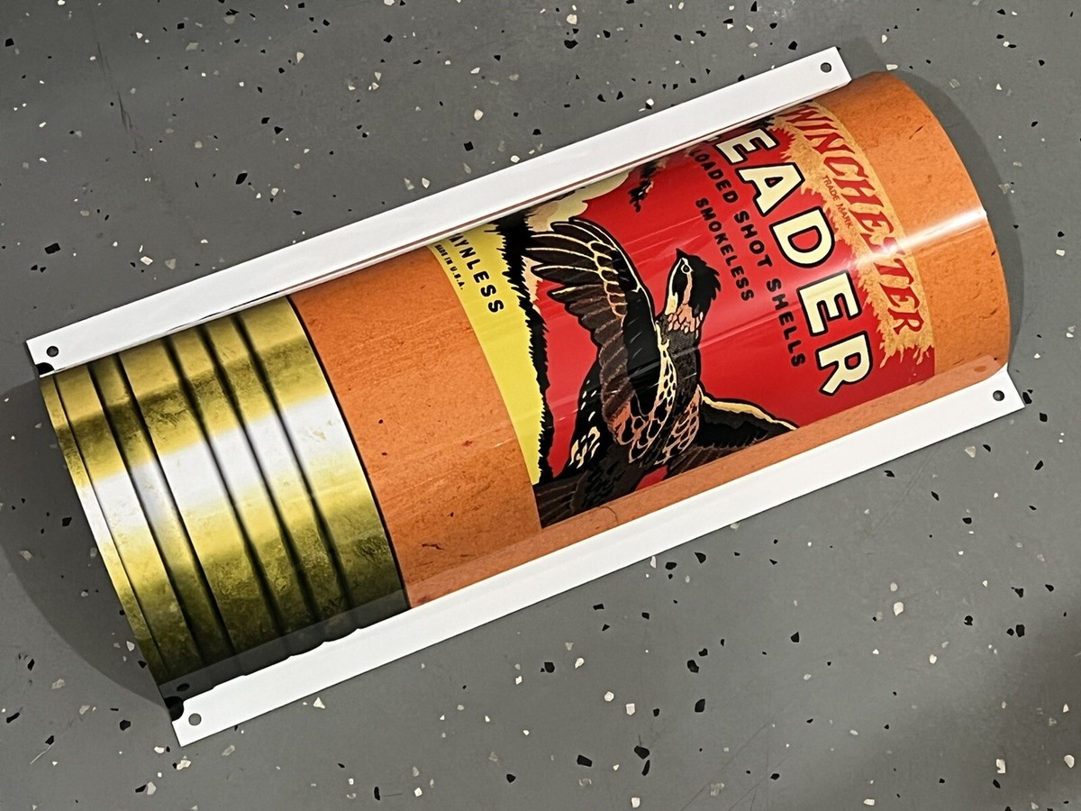WOW!Curved Winchester Leader Shotgun Shells Sign Ammunition