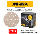MIRKA BASECUT Sanding Discs 15 Hole Hook n Loop 150mm 6" Sand Paper - BOX OF 100