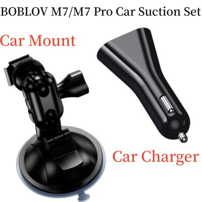 Body Camera Car Suction Mount + car charger for BOBLOV M7/M7 Pro M7 Body Camera