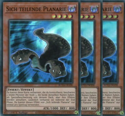 yugioh 3x SICH TEILENDE PLANARIE ROTA-DE100 SUPER RARE 1AUFLAGE DEUTSCH