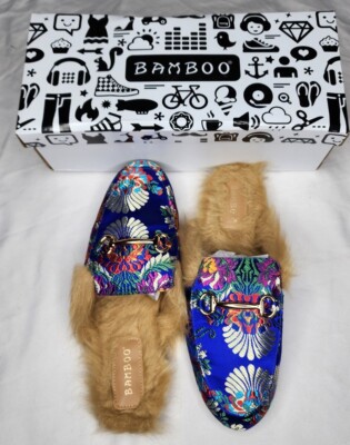 Bamboo Women's Flat Shoes Style- Jackpot 12M Color- BLUFAB