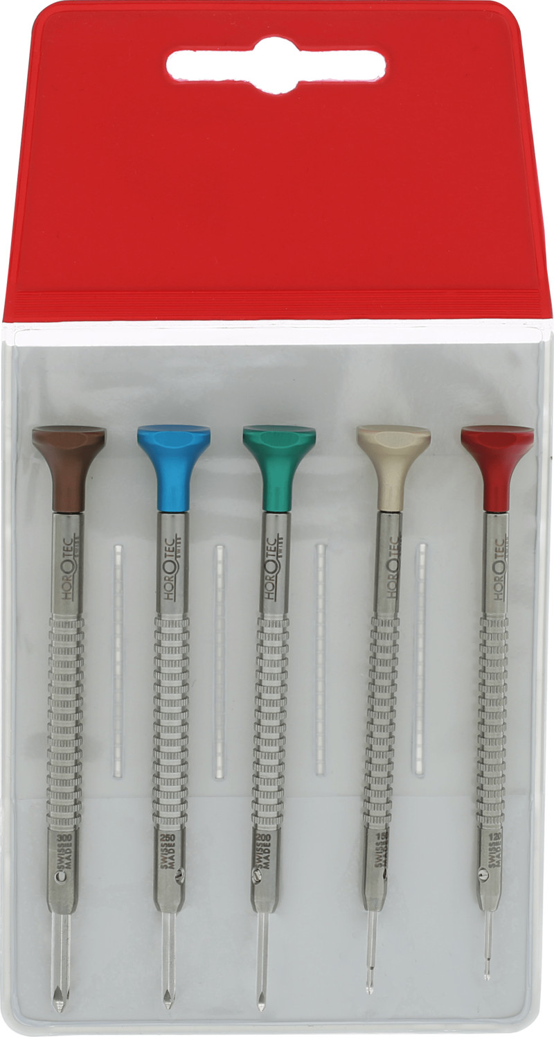 Set tournevis de précision Horotec 01.418 pour la réparation de montres à la maison