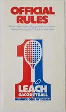 Vintage Official Rules Leach Racquetball USRA-NRC Four Wall Rules Book Pamphlet