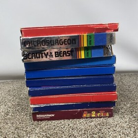 Lot of 10 Intellivision Games With Original Box Tested Classic Games Lot