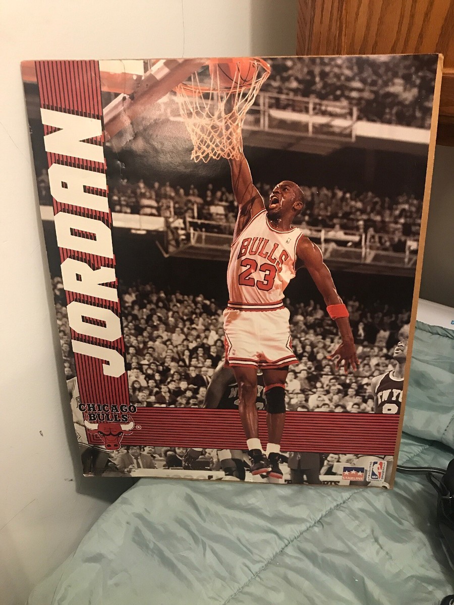Vintage Michael Jordan 16x20 Poster Chicago Bulls StarLine 1990