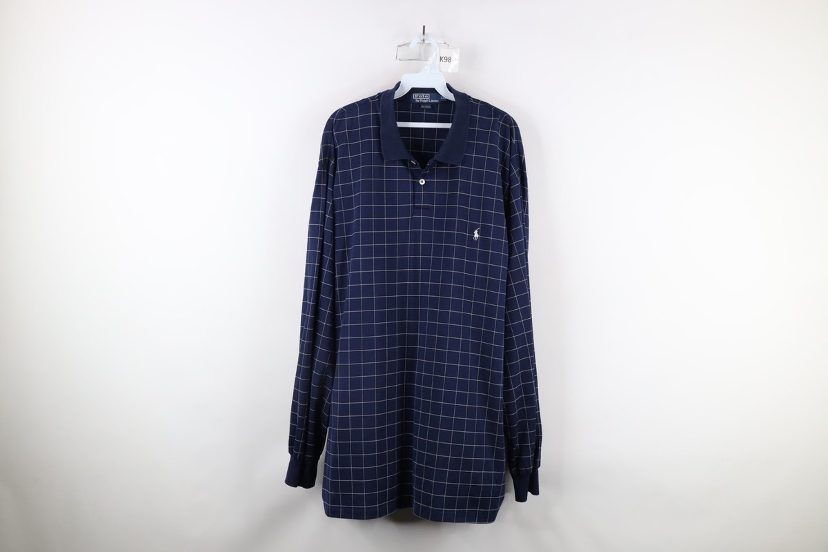 Vintage 90s Ralph Lauren Mens 2XL XXL Long Sleeve Rugby Polo