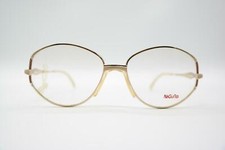 Vintage Nigura 832 Gold Brew Beige Oval Glasses Eyeglass Frame NOS