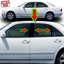 Black Pillar Trim For Mercedes E-class 4dr Sedan 96-02 W210 6pc Set Door