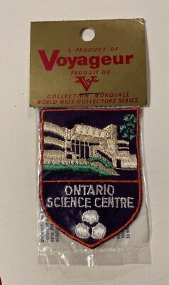 VTG Voyageur Ontario Science Centre. Canada Patch NOS 2.75'' x 2'' NEW IN PACKAGE