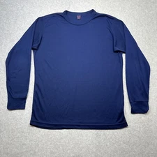 Vintage Patagonia Capilene Base Layer Shirt Men Large Navy Blue Outdoor Active