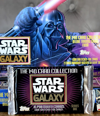 1993 TOPPS STAR WARS GALAXY (Series 1) PACK 8 Cards LUCASFILM DARTH VADER OVP!