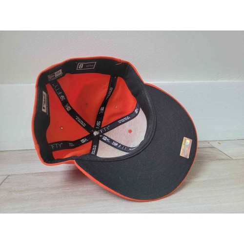 Vintage Miami Marlins MLB baseball fitted cap mens size 8 old logo Orange - Picture 3 of 3