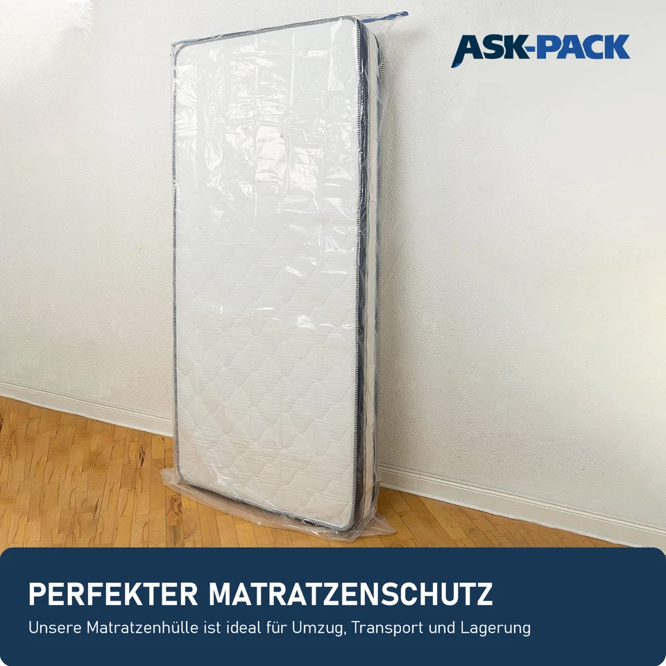 ASK Pack Matratzenschutzhülle mit Reißverschluß, stabil 100 - 140 Mikron - Bild 4 von 4