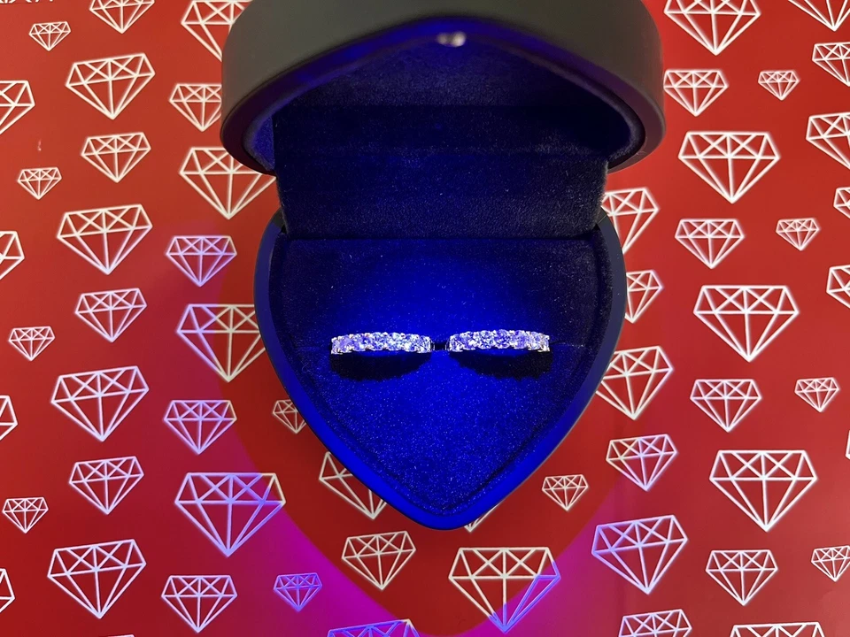 1.3ct Hoop Earrings Yellow Gold Lab-Created VVS1/D/Excellent Diamond Test Pass - Image 3 of 4