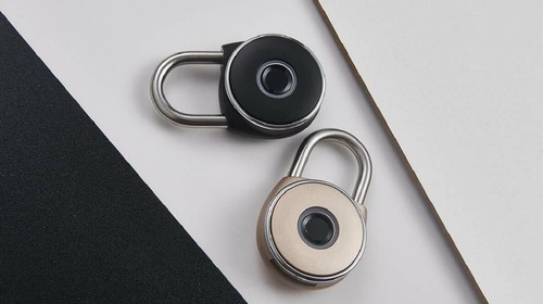 NetBolt Smart Fingerabdruck-Vorhängeschloss, wasserdicht wiederaufladbar, Gold-Finish - Bild 3 von 6