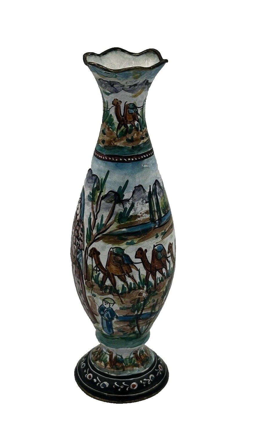 Multi-Color Jarrón antiguo original de antigüedades de Asia