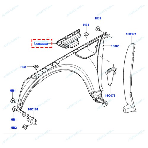 Fender Leaf Plate Grille t For Land Rover LR2 Freelander L359 2006-2014,Right - Picture 3 of 3