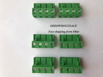 4 Pin 7.62mm Pitch  Phoenix Contact Connector Plug PCB Terminal Block Set of 6