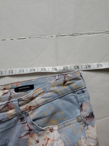Women Capri Pants Jeans 16 W36 Spring Summer Floral Christie Light Blue MSRP$60 - Picture 3 of 8